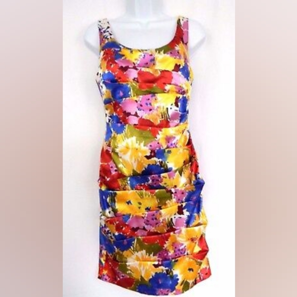 Bisou Bisou floral sheath dress size 16